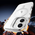 Чехол для iPhone 17, для MagSafe, с подставкой, прозрачный с серыми вставками