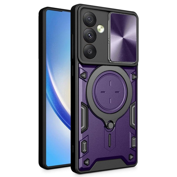 Бронированный чехол для Samsung Galaxy A54 5G, CamShield Slide, фиолетовый