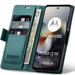 ERBORD Глянцевий гаманець Litchi з клапаном для Motorola Moto G56 5G