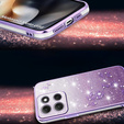 Чохол для Motorola Moto G56 5G, Glitter Flower, фіолетовий