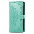 Откидной чехол для Motorola Edge 20 Lite, Mandala, зелёный