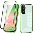 Чохол для Samsung Galaxy A56, Magnetic Dual Glass, зелений
