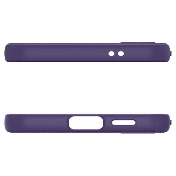 Чехол Spigen для Samsung Galaxy S24, Liquid Air, фиолетовый + закаленное стекло 9H