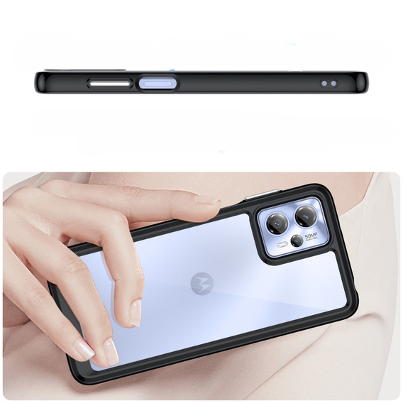 Чoхол до Motorola Moto G13 / G23, Fusion Hybrid, прозорий / чорний