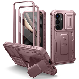 Броньований чохол для Samsung Galaxy S25, Dexnor Full Body (Two Frames), рожевий