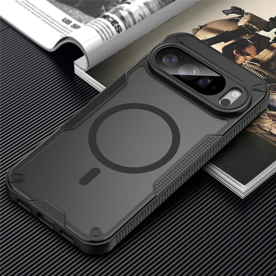 Бронированный чехол для Google Pixel 10 Pro XL, для MagSafe, матовый, черный