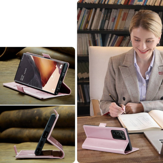 Флип-кейс CASEME для Samsung Galaxy Note 20 Ultra, Waxy Textured, розовый