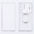 Магнитный чехол для Samsung Galaxy S23 Ultra 5G, Aroma Hybrid, серебряный