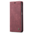 Чехол CASEME для Samsung Galaxy M33 5G, Leather Wallet Case, бордовый