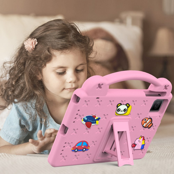 Детский чехол для T Tablet 5G, Cute Patterns, с подставкой, розовый