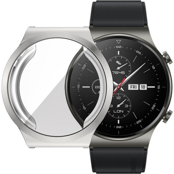 Чехол 2в1 с защитой экрана для часов Huawei Watch GT 2 PRO, Silver