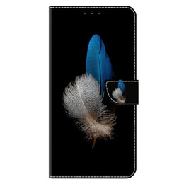 Откидной чехол для Xiaomi Redmi Note 12 4G, Wallet, feathers, чёрный