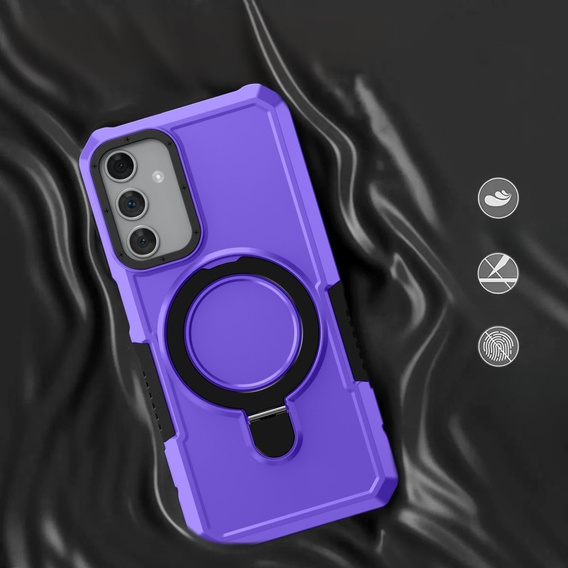 Чoхол до Samsung Galaxy A15 5G, Kickstand Ring, чорний + скло 9H