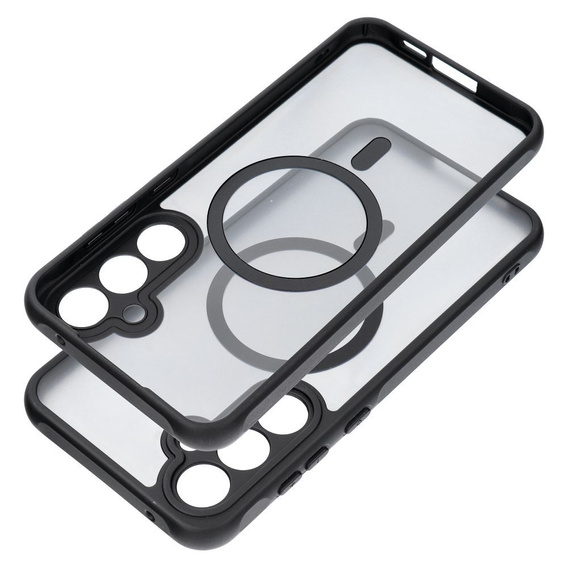 Чохол для Samsung Galaxy A55, для MagSafe, ERBORD Matt Case, чорний + захисне скло