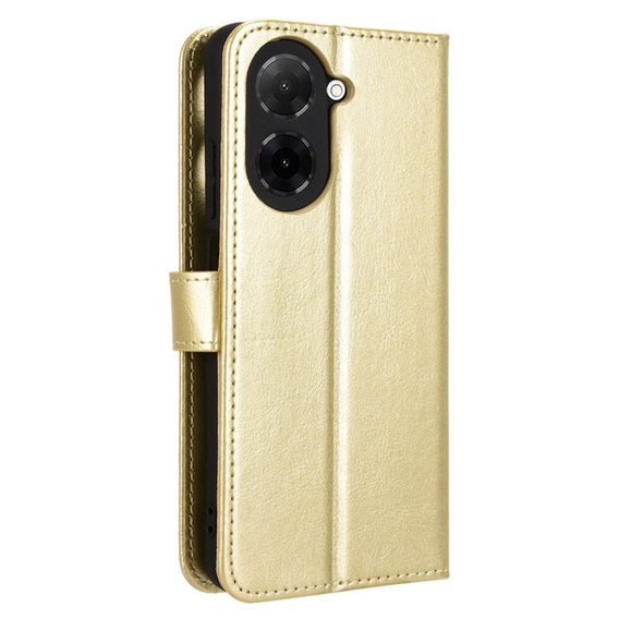Футляр з клапаном для Xiaomi Redmi A5, Crazy Horse Wallet, золотий