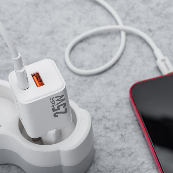 Зарядное устройство Forcell USB-A / 2x USB-C 3.45A GaN 70W PD QC 4.0, серый