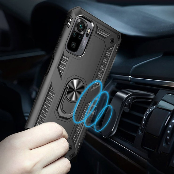 Броньований Чoхол до Xiaomi Redmi Note 10/10S, Nox Case Ring, чорний