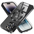 Чохол для iPhone 14 Pro, Electro MagSafe, чорний + Скло на екран