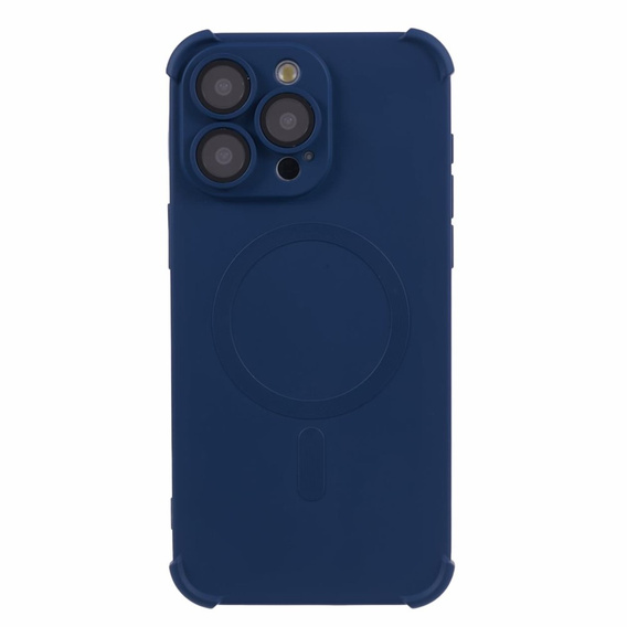 Силиконовый чехол для iPhone 15 Pro Max, магнитный, для MagSafe, темно-синий