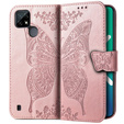 Чохол-книжка для Realme C21Y / C25Y, Butterfly, рожевий