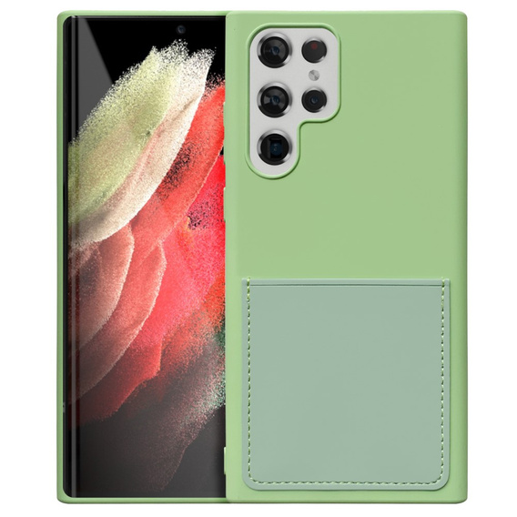 Кейс Silicone Lite Pocket для Samsung Galaxy S22 Ultra 5G - Matcha Green