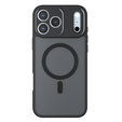 Матовий чохол для iPhone 17 Pro Max, для Magsafe, матовий чорний