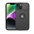 Чохол ERBORD MagSafe Cam Slider, чорний + скло для екрану для iPhone 13 / iPhone 14