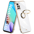 Чехол до Xiaomi Redmi 10, Electro Ring, белый