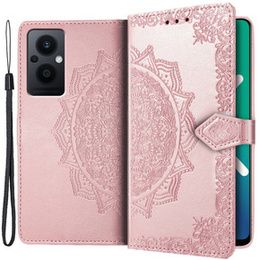 Чохол-книжка для Oppo Reno7 Lite, Mandala, рожевий
