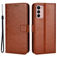 Откидной чехол для Motorola Moto G42 4G, Crazy Horse Wallet, коричневый