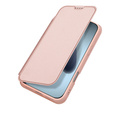 Чехол Dux Ducis для iPhone 17 Pro Max, Skin Pro, с клапаном, со слотом для карт, розовый
