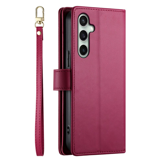 Чохол-книжка для Samsung Galaxy S24 FE, Wallet Zipper Pocket, червоний