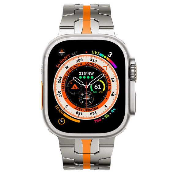 Браслет Stainless Segments до Apple Watch 7/6/5/4/SE/3/2/1 45/44/42mm, Silver