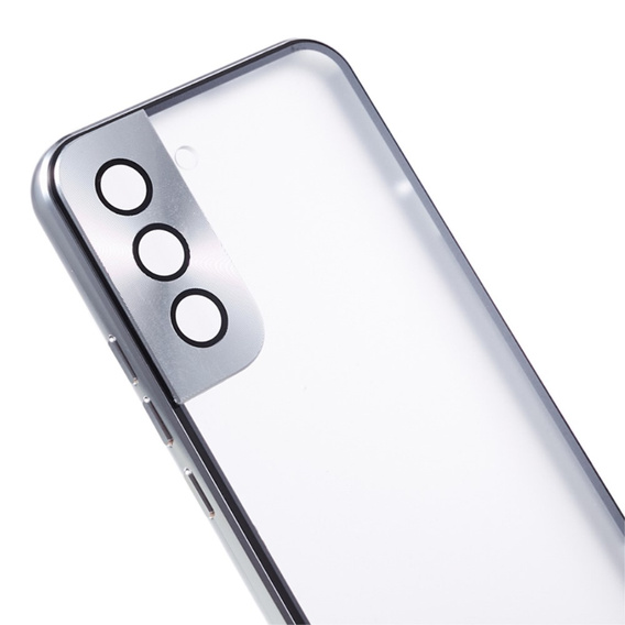 Чохол для Samsung Galaxy S22, Magnetic Dual Glass, сріблястий