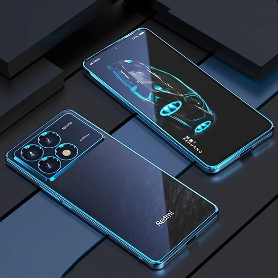 Чехол для Xiaomi Poco F6 Pro, Frame Case, синий