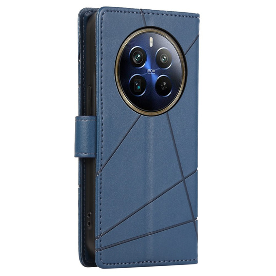 Чехол с откидной крышкой для Realme 12 Pro 5G / 12 Pro+ 5G, Leather Line Wallet, синий