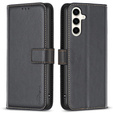 Чохол-книжка для Samsung Galaxy S23 FE, BINFEN Wallet, чорний + скло 9H