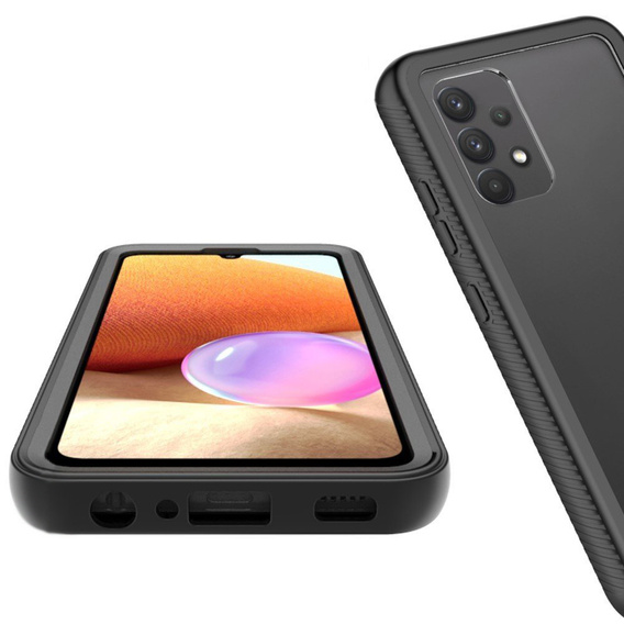 Чoхол Shockproof до Samsung Galaxy A32 4G (LTE), із захисним екраном, м'яти