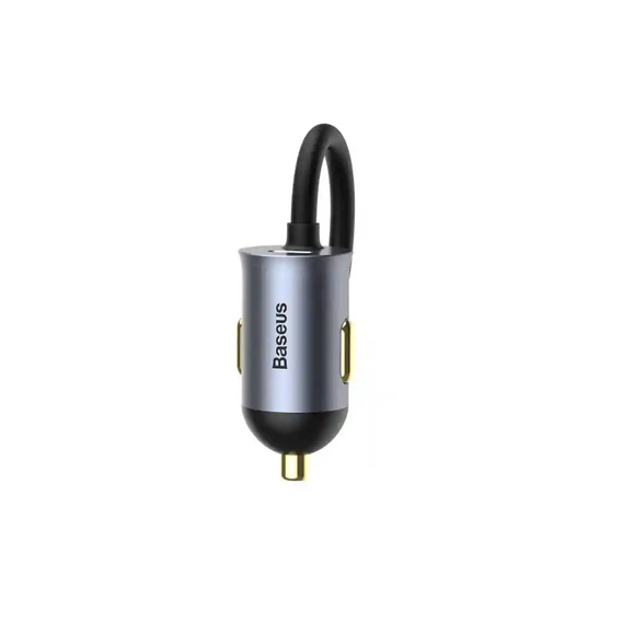 Baseus Автомобільний зарядний пристрій  2-Port USB i USB Type-C PD40W/QC3.0 - Grey