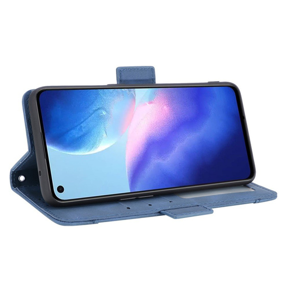 Откидной чехол для Oppo Reno 5 5G, Card Slot, синий