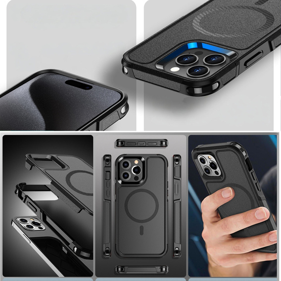 Чехол до iPhone 15 Pro Max, MagForce MagSafe, чёрный