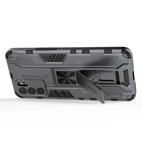 Чехол до Oppo Reno6 5G, Military kickstand, серый