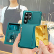 Чехол для Samsung Galaxy S24 Ultra, Card Holder Kickstand, зелёный