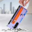 Чохол для Samsung Galaxy Z Fold 5 5G, з підставкою, склом та стилусом, шкіряний, чорний