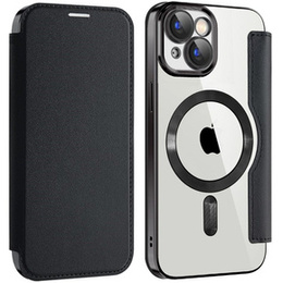 Откидной чехол для iPhone 15, RFID Wallet MagSafe CamShield, чёрный