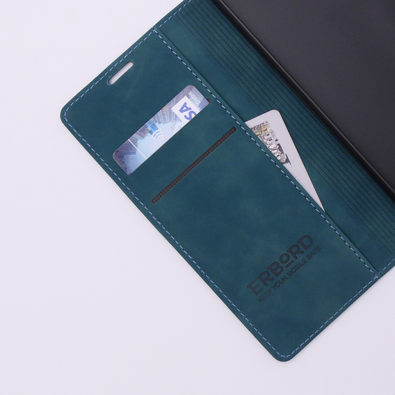 Чехол для Xiaomi Redmi 12C, ERBORD Vintage, бумажник с клапаном, синий