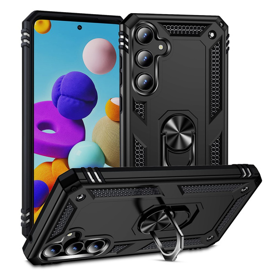 Бронированный Чехол до Samsung Galaxy A55 5G, Nox Case Ring, чёрный