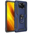 Бронированный Чехол до Xiaomi Poco X3 NFC, Nox Case Ring, синий