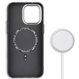 Чехол для iPhone 13 Pro, Carbon Fiber MagSafe, чёрный