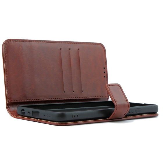 Откидной чехол для Oppo A38 4G / Oppo A18 4G, Crazy Horse Wallet, коричневый
